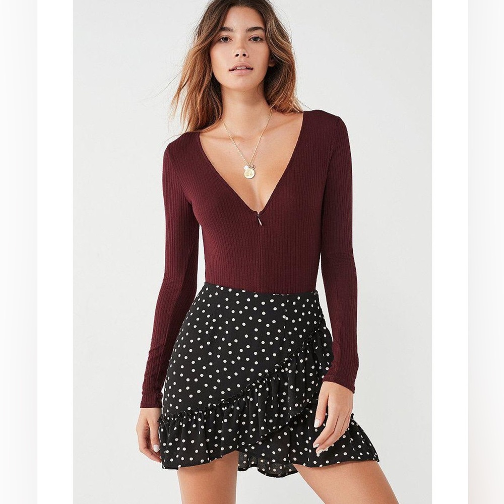 URBAN OUTFITTERS | Polka Dot Ruffle Mini Sz M
